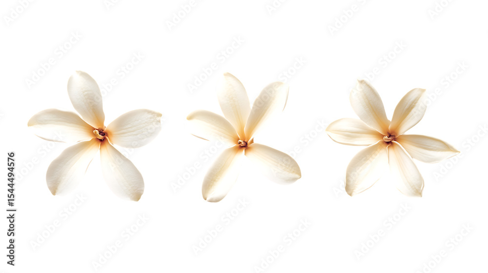 Fototapeta premium Pack Collection Elegant White Flowers Stunning Floral Arrangement for Design Projects set against transparent background