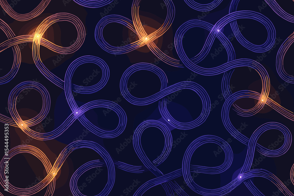 custom made wallpaper toronto digitalSeamless glowing infinity loop pattern with neon gradients on dark background