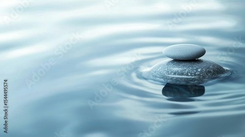 A muted blue calm background with a peaceful quote, ideal for wellness publishers