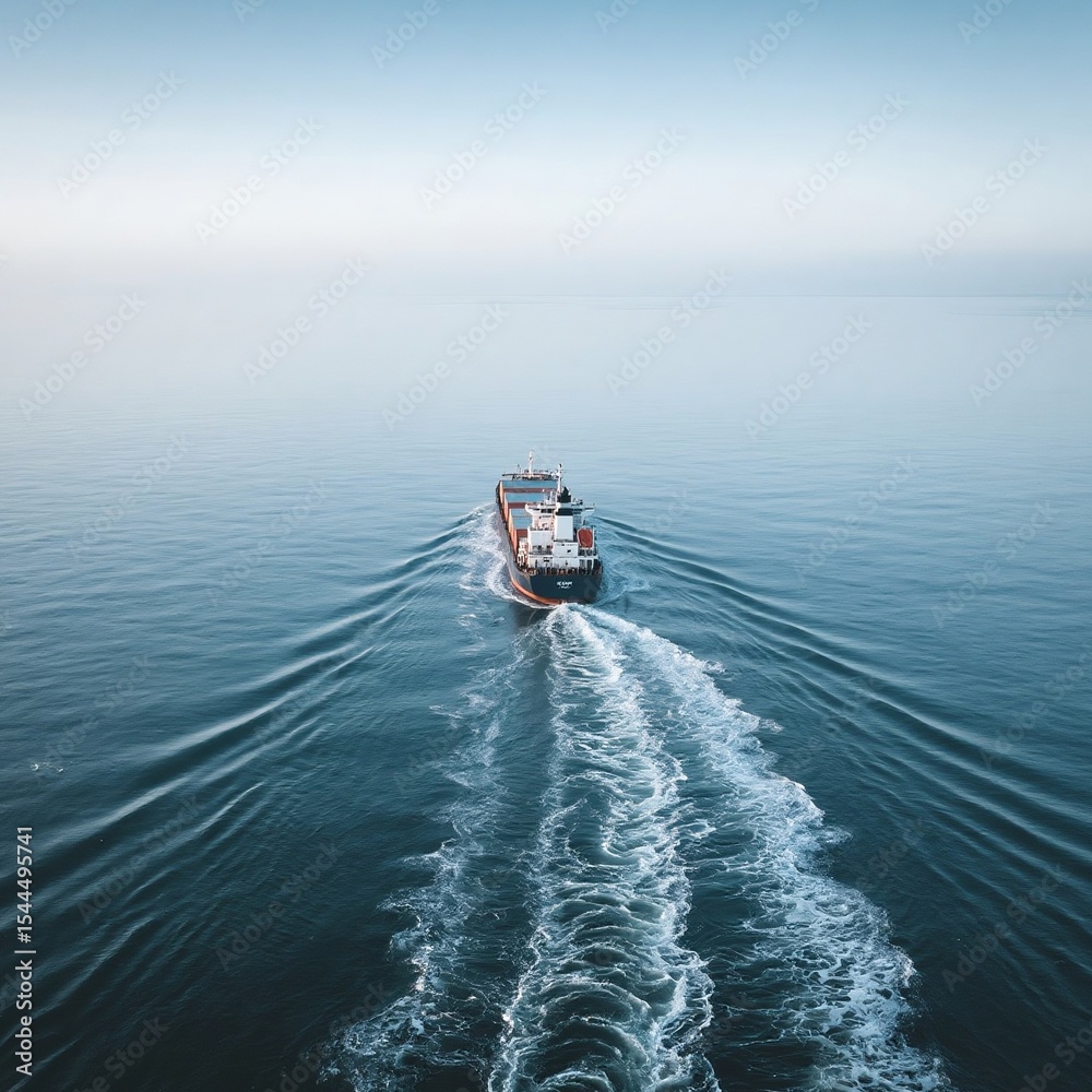 Naklejka premium fishing boat in the sea