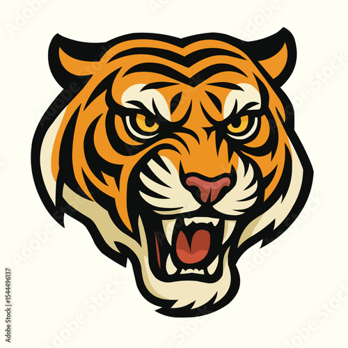 Tiger head vector graphic illustration