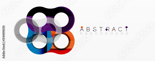 Modern graphic design features overlapping colorful circles. Bright hues blend, creating dynamic visual impact. Simple, clean aesthetic.