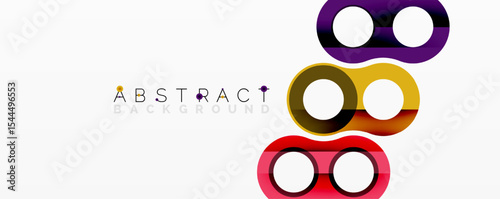 Bright colorful circles stacked vertically. Modern design, simple shapes, clean aesthetic. Perfect background element.
