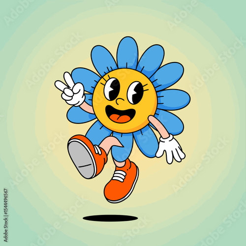Happy Playful Daisy Character