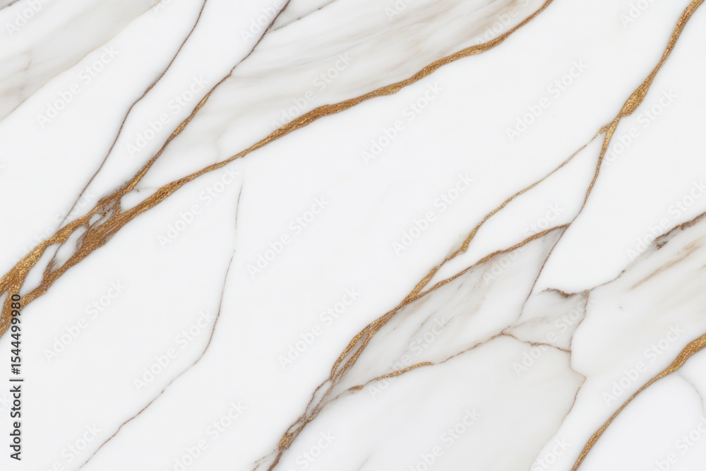 Naklejka premium White Marble Texture with Subtle Gold Veining gold veins