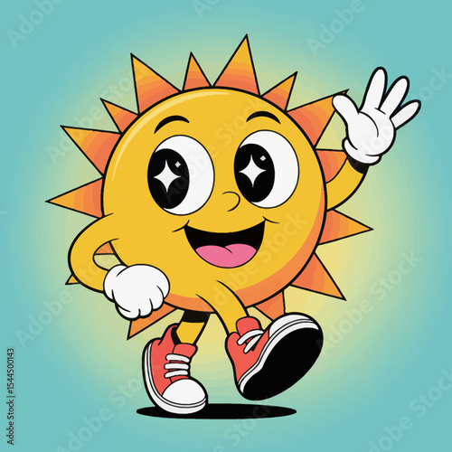 Bright Sun Walking Cheerfully
