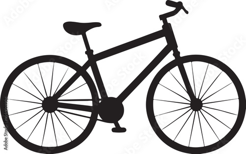 "Black Bicycle Silhouette"