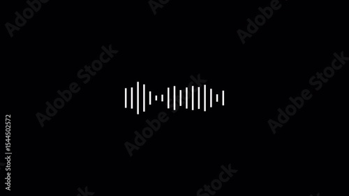 Audio sound waveform Animation, line audio wave visualization on a transparent background Sound audio equalizer animation, sound wave, Audio spectrum in 4k.