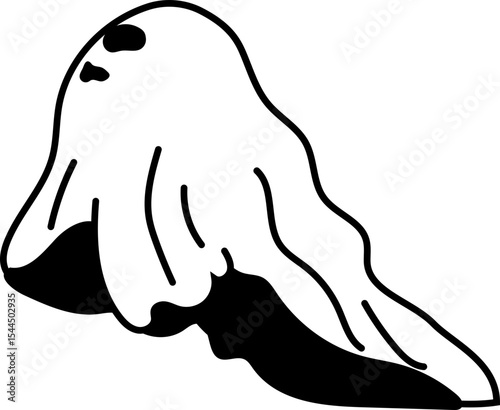 Haunted ghost with long body, perfect for Halloween