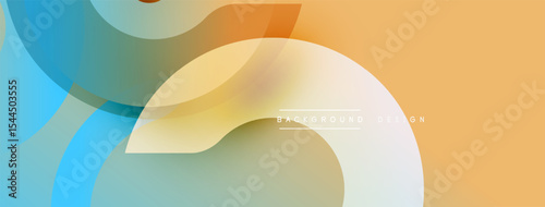 Abstract fluid shapes, warm colors blend with cool tones. Modern design, smooth gradients create dynamic composition.