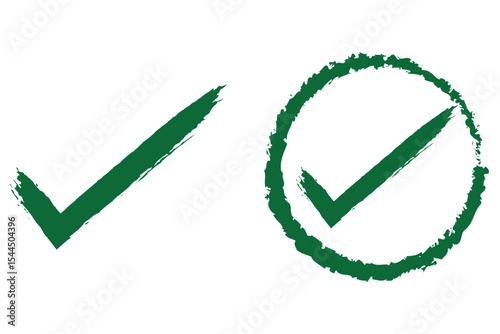 check mark texture grunge element doodle hand drawn icon. Check mark drawing, eps 10.