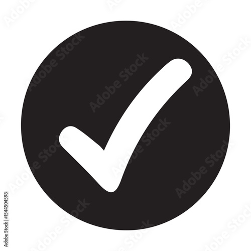 Check Mark Silhoutte vector illustration on white background