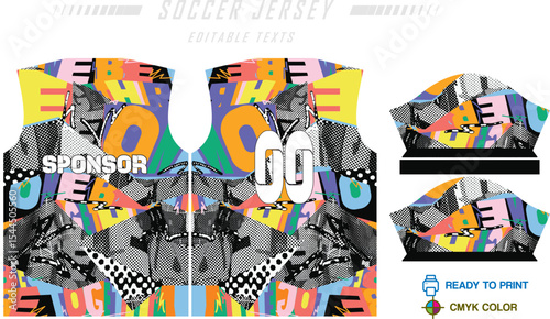 Soccer jersey pattern design background for soccer kit, football kit, bicycle, e-sport, basketball, t-shirt mockup template. Fabric pattern. Abstract background. Vector Illustration. 