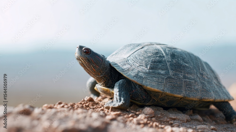 Fototapeta premium turtle on the rocks