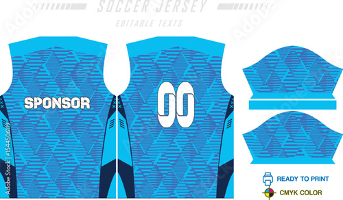Soccer jersey pattern design background for soccer kit, football kit, bicycle, e-sport, basketball, t-shirt mockup template. Fabric pattern. Abstract background. Vector Illustration. 