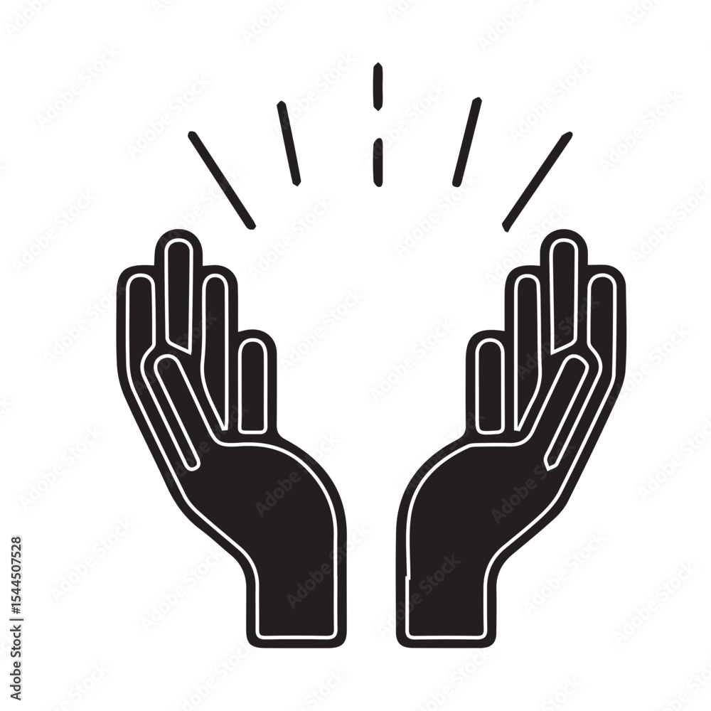 Fototapeta premium ICON hand praying