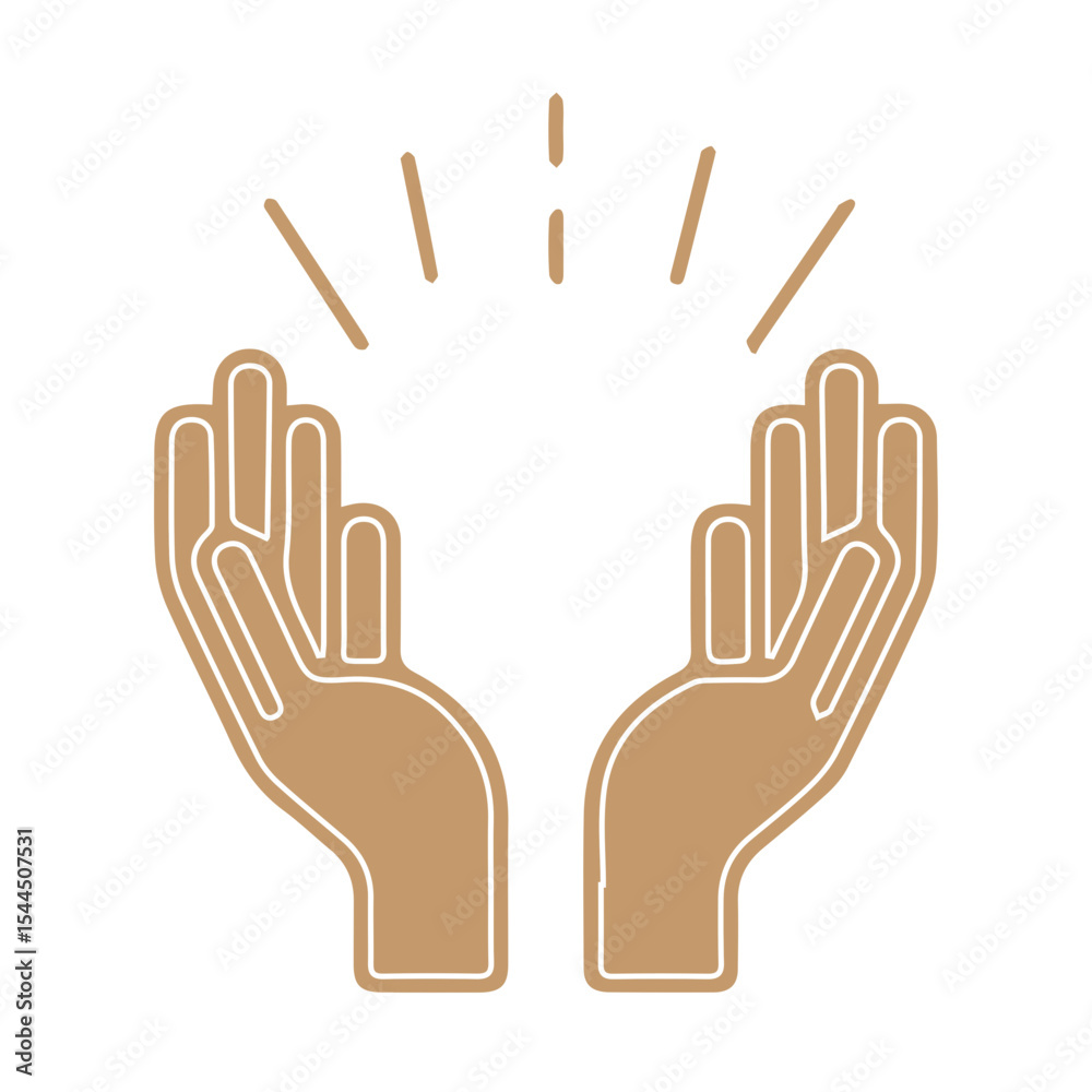 Obraz premium ICON hand praying