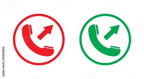 Phone handset icon set -white background, vector icon illustration eps 10