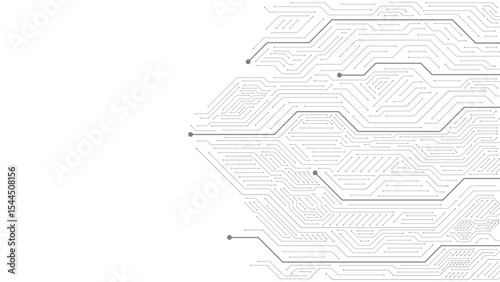 Technology circuit board communication on transparent background. Circuit board texture for cpu, processor, motherboard computer concept