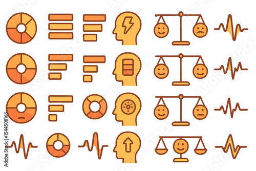 Gradient UI icons for mental energy, mood balance, and wellness stats