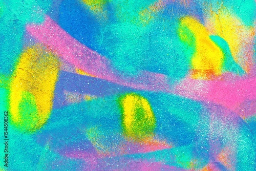 Vibrant pastel swirl in neon blue, pink, yellow. Retro 80s, psychedelic style, iridescent glow. Posters, texture, digital art, modern 90s, 2000s, Y2K creative banner, summer visuals.