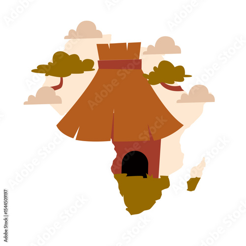 African Nature Traditional House