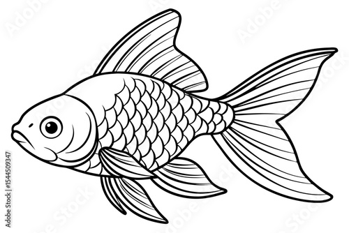 Goldfish Vector Design on White