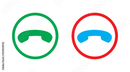 Phone call icon answer, accept and decline call icon vector illustration eps 10