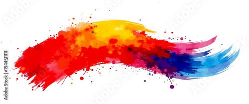 Vector abstract watercolor colorful brush ink background 