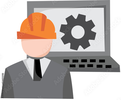businessman with gear
