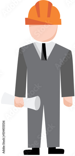 construction worker with helmet
