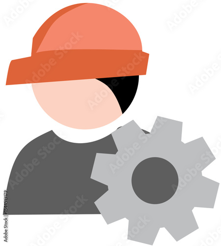 businessman with gear