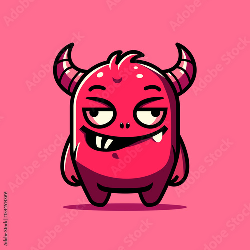 Cute flat design monster character illustration - Snickles