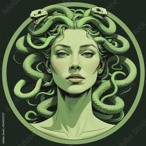 green medusa logo