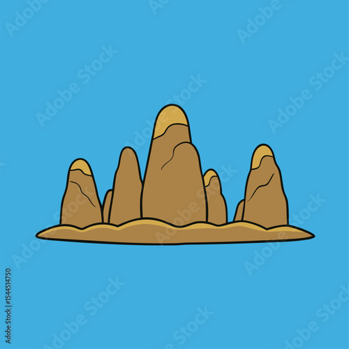 cartoon giant rock formations.eps