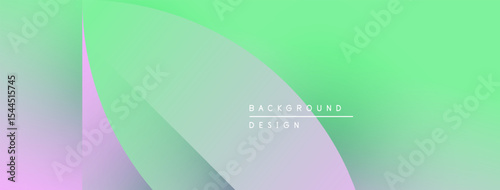 Abstract gradients blend lavender, mint, pale yellow. Minimalist design features soft curves, text reads background design. Modern aesthetic.