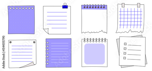 Cool-toned memo sheets for time-blocking and task organizing in corporate and academic use


