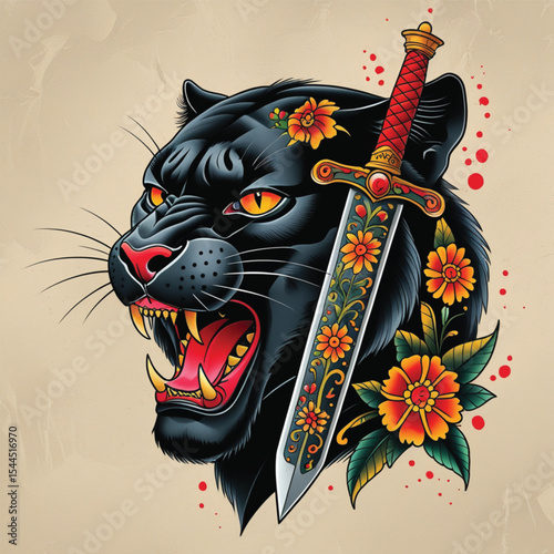 tiger with a tattoo