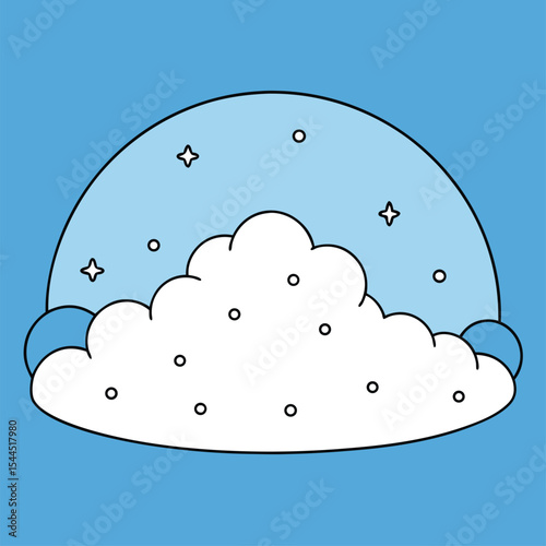 cartoon snowy blizzard scene.eps