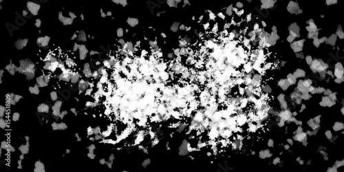 Snowflakes on dark background. white icy snowflakes isolated on black background, natural background. white crystalline powder on a black background. sugar dust. texture, pattern and clipping.