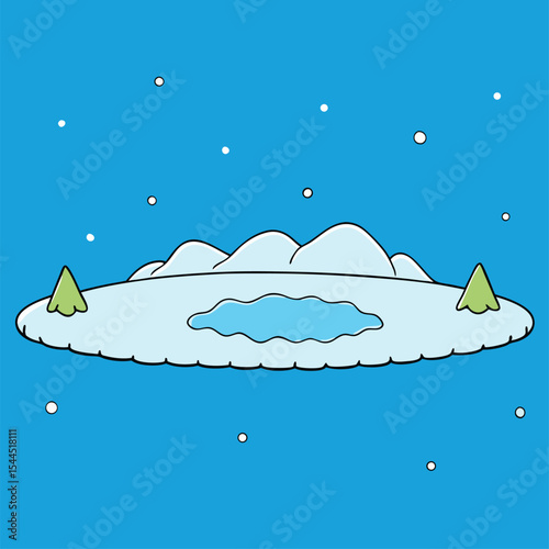 cartoon snowy tundra.eps