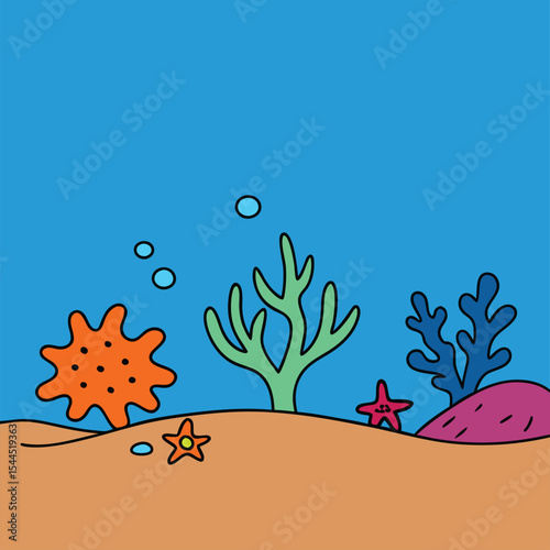 cartoon underwater reef.eps