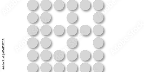 Grey tiles wall. round marble textures, ball tiles. Top view pavement circle block gray texture with seamless patterns floor background. Air Bubble wrap texture background. Textured Background.