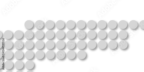 Grey tiles wall. round marble textures, ball tiles. Top view pavement circle block gray texture with seamless patterns floor background. Air Bubble wrap texture background. Textured Background.