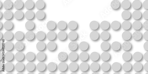 Grey tiles wall. round marble textures, ball tiles. Top view pavement circle block gray texture with seamless patterns floor background. Air Bubble wrap texture background. Textured Background.