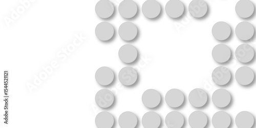Grey tiles wall. round marble textures, ball tiles. Top view pavement circle block gray texture with seamless patterns floor background. Air Bubble wrap texture background. Textured Background.