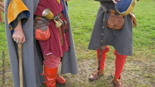 People in medieval clothes