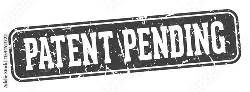 patent pending rectangular sign. patent pending stamp