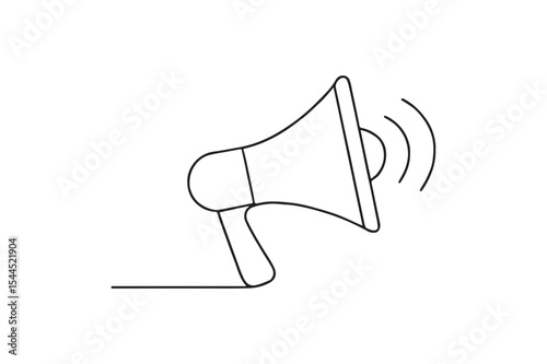 Loudspeaker continuous one line drawing minimalism design