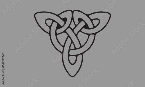 vector illustration of an abstract background silhouette, icon, vector, celtic, ornament, knot, illustration, black, pattern, intricate, outline, tattoo, geometric, irish, art, element, decoration, de